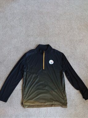 Majestic Black and Gold Gradient Quarter-Zip Pullover